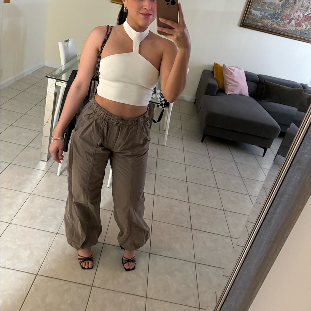 Chic White Halter Crop Top